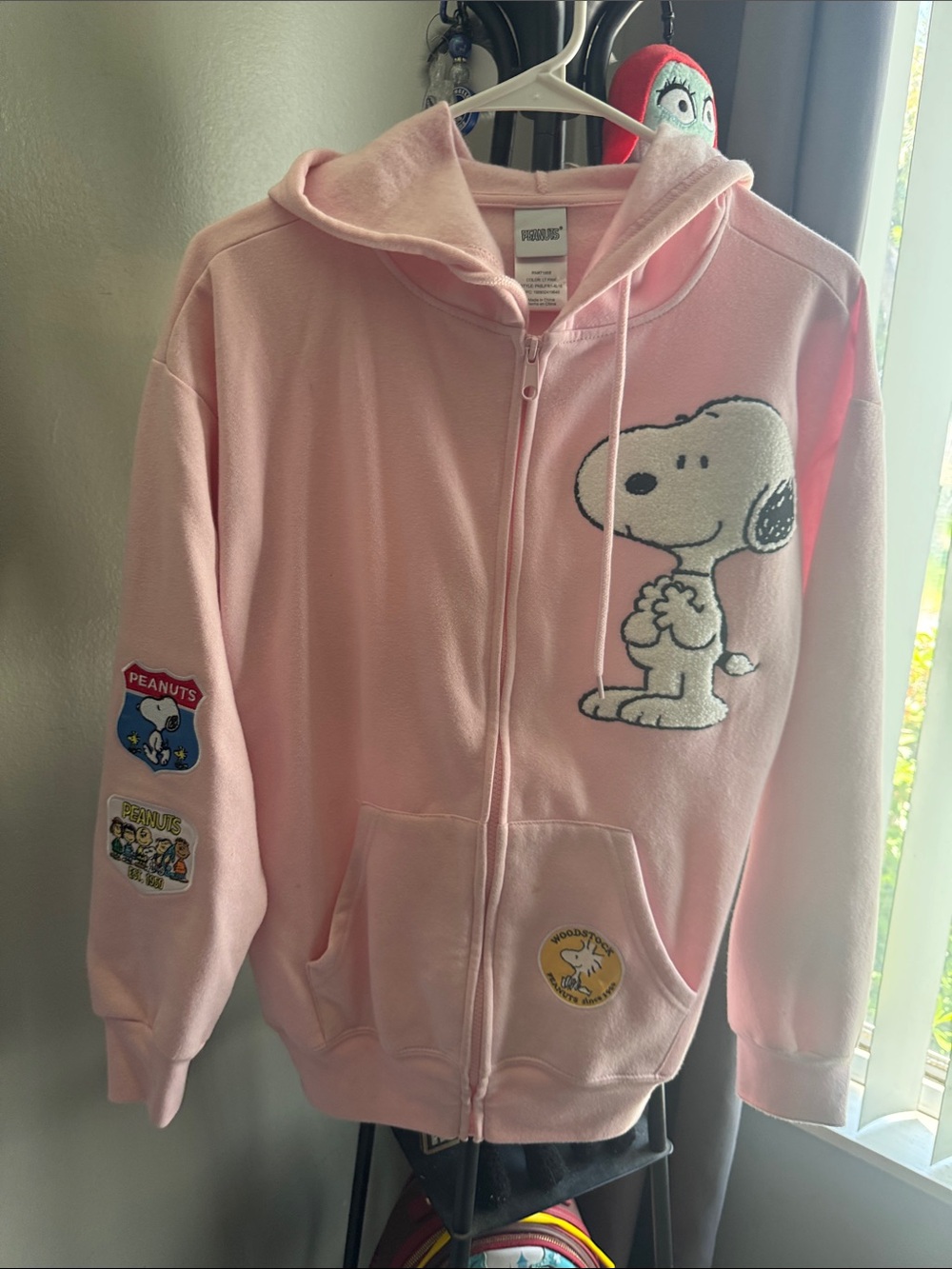 Peanuts Pink Snoopy Zip-Up Hoodie for Kids